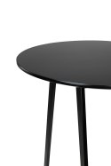 NOWOCZESNY CZARNY STOLIK BAROWY, OKRĄGŁY, LOFT, GLAMOUR, METALOWY, 60 CM