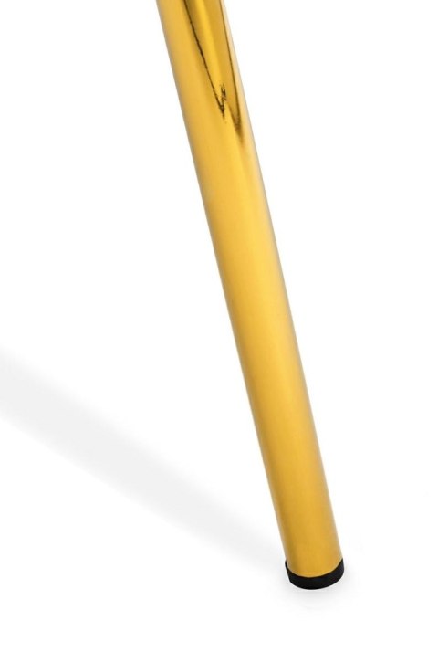 TAPICEROWANE NIEBIESKIE KRZESŁO GLAMOUR - VERONA, WELUROWE, DO SALONU, ZŁOTE