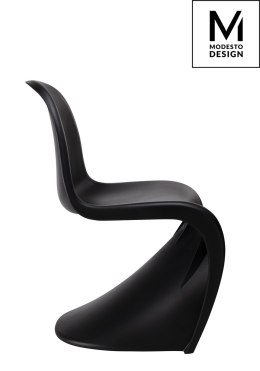 NOWOCZESNE CZARNE KRZESŁO PICARD, DO SALONU, JADALNI, NIETYPOWE, WYTRZYMAŁE