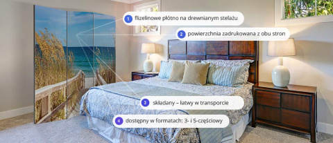 Parawan 5-częściowy - Zielone fale II Parawan 5-częściowy - Zielone fale II