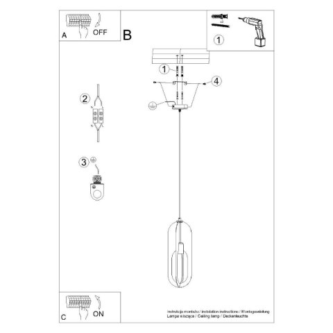 Lampa wisząca NICUS 1 biała Lampa wisząca NICUS 1 biała