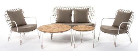 RUSTYKALNA SOFA OGRODOWA IVY, 2 OSOBOWA, 135 CM, NA TARAS, ELEGANCKA, BRĄZOWA RUSTYKALNA SOFA OGRODOWA IVY, 2 OSOBOWA, 135 CM, NA TARAS, ELEGANCKA, BRĄZOWA