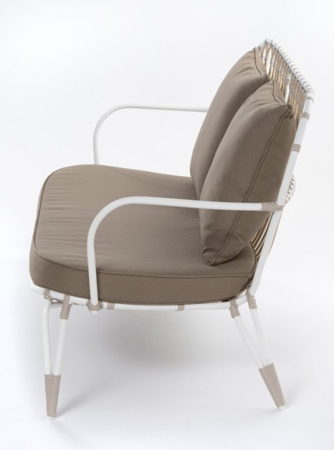 RUSTYKALNA SOFA OGRODOWA IVY, 2 OSOBOWA, 135 CM, NA TARAS, ELEGANCKA, BRĄZOWA RUSTYKALNA SOFA OGRODOWA IVY, 2 OSOBOWA, 135 CM, NA TARAS, ELEGANCKA, BRĄZOWA