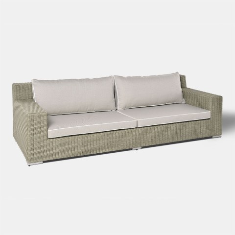 EKSKLUZYWNA BEŻOWA SOFA OGRODOWA 3 OSOBOWA CLOUD, NA TARAS, NA BALKON, 250 CM EKSKLUZYWNA BEŻOWA SOFA OGRODOWA 3 OSOBOWA CLOUD, NA TARAS, NA BALKON, 250 CM