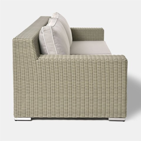 EKSKLUZYWNA BEŻOWA SOFA OGRODOWA 3 OSOBOWA CLOUD, NA TARAS, NA BALKON, 250 CM EKSKLUZYWNA BEŻOWA SOFA OGRODOWA 3 OSOBOWA CLOUD, NA TARAS, NA BALKON, 250 CM