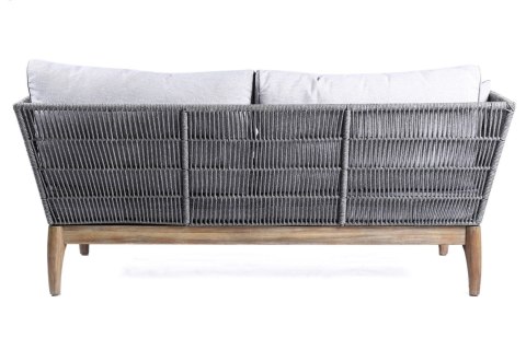EKSKLUZYWNA SZARA SOFA OGRODOWA - PARADO 180 CM, TKANINA, DREWNO AKACJOWE, NA TARAS EKSKLUZYWNA SZARA SOFA OGRODOWA - PARADO 180 CM, TKANINA, DREWNO AKACJOWE, NA TARAS