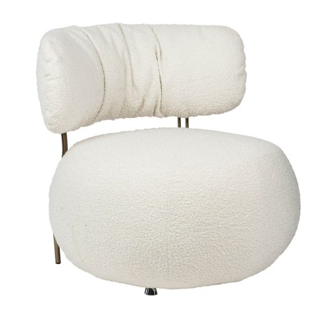 BIAŁY OKRĄGŁY FOTEL GLAMOUR, BRĄZ, DO SALONU, ELEGANCKI, WYGODNY BIAŁY OKRĄGŁY FOTEL GLAMOUR, BRĄZ, DO SALONU, ELEGANCKI, WYGODNY