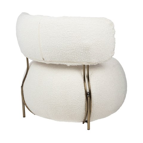 BIAŁY OKRĄGŁY FOTEL GLAMOUR, BRĄZ, DO SALONU, ELEGANCKI, WYGODNY BIAŁY OKRĄGŁY FOTEL GLAMOUR, BRĄZ, DO SALONU, ELEGANCKI, WYGODNY