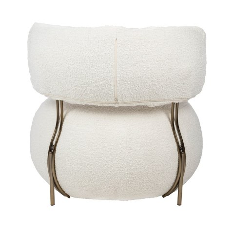 BIAŁY OKRĄGŁY FOTEL GLAMOUR, BRĄZ, DO SALONU, ELEGANCKI, WYGODNY BIAŁY OKRĄGŁY FOTEL GLAMOUR, BRĄZ, DO SALONU, ELEGANCKI, WYGODNY