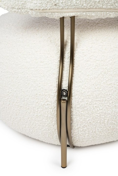 BIAŁY OKRĄGŁY FOTEL GLAMOUR, BRĄZ, DO SALONU, ELEGANCKI, WYGODNY BIAŁY OKRĄGŁY FOTEL GLAMOUR, BRĄZ, DO SALONU, ELEGANCKI, WYGODNY