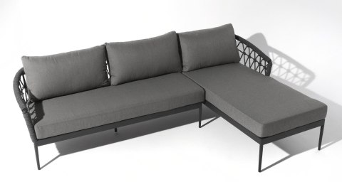 SZARY NAROŻNIK OGRODOWY FAST, SOFA 260 CM, EKSKLUZYWNY, DO OGRODU, NA TARAS SZARY NAROŻNIK OGRODOWY FAST, SOFA 260 CM, EKSKLUZYWNY, DO OGRODU, NA TARAS