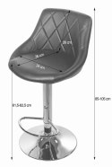 Hoker KAST - ekoskóra biały/ baza chrom x 2