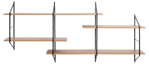 INDUSTRIALNA PÓŁKA WISZĄCA LOFT, CZARNY METAL, DĄB, 191 CM, DUŻA, DO SALONU INDUSTRIALNA PÓŁKA WISZĄCA LOFT, CZARNY METAL, DĄB, 191 CM, DUŻA, DO SALONU