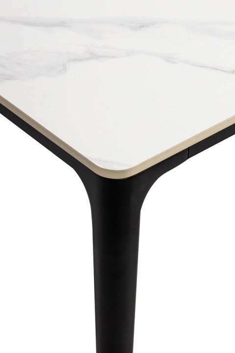 DUŻY BIAŁY STÓŁ GLAMOUR, CZARNE NOGI, MARMUR, DO JADALNI, ELEGANCKI, 180 CM DUŻY BIAŁY STÓŁ GLAMOUR, CZARNE NOGI, MARMUR, DO JADALNI, ELEGANCKI, 180 CM