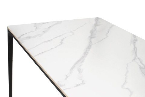 DUŻY BIAŁY STÓŁ GLAMOUR, CZARNE NOGI, MARMUR, DO JADALNI, ELEGANCKI, 240 CM DUŻY BIAŁY STÓŁ GLAMOUR, CZARNE NOGI, MARMUR, DO JADALNI, ELEGANCKI, 240 CM