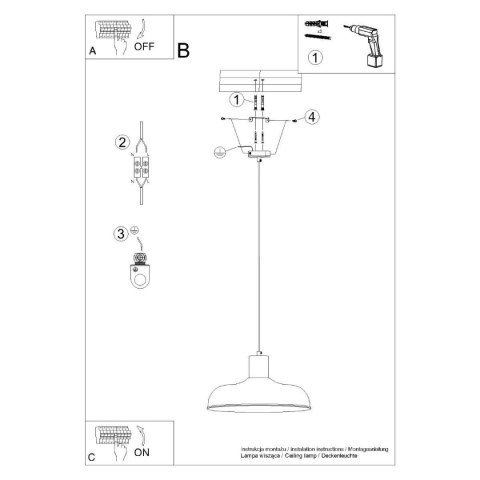 Lampa wisząca INDY biała Lampa wisząca INDY biała