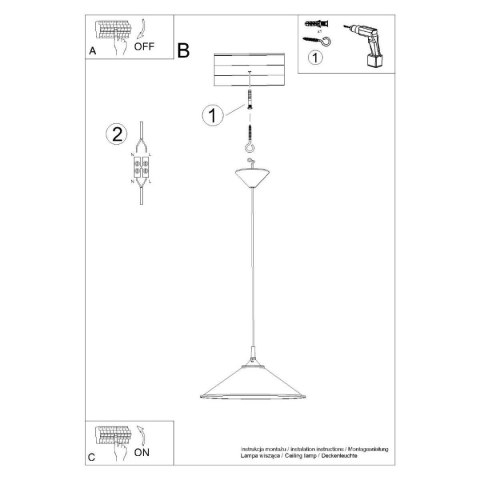 Lampa wisząca ZUMA biała Lampa wisząca ZUMA biała