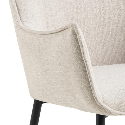 ELEGANCKIE BEŻOWE KRZESŁO Z PODŁOKIETNIKAMI, DO JADALNI, NOWOCZESNE ELEGANCKIE BEŻOWE KRZESŁO Z PODŁOKIETNIKAMI, DO JADALNI, NOWOCZESNE