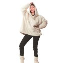 BLUZA SNUDDIE VINTER, DŁUGA SHERPA, CIEPŁA, Z KAPTUREM, KOC, OVERSIZE