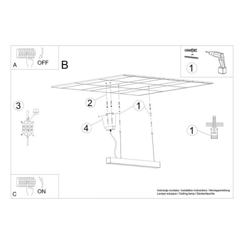 Lampa wisząca PINNE 90 biała 4000K Lampa wisząca PINNE 90 biała 4000K