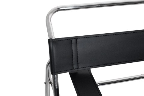 NIETYPOWY NOWOCZESNY FOTEL LOFT, CZARNY, METALOWY, INDUSTRIALNY