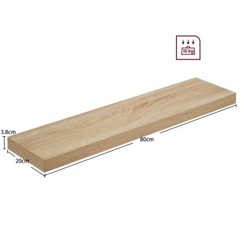 Półka 80cm - sonoma - LWS028B11 Półka 80cm - sonoma - LWS028B11