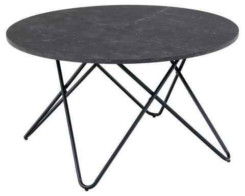 CZARNY OKRĄGŁY STOLIK KAWOWY, METAL, MARMUR, DO SALONU, GLAMOUR LOFT 80 CM CZARNY OKRĄGŁY STOLIK KAWOWY, METAL, MARMUR, DO SALONU, GLAMOUR LOFT 80 CM