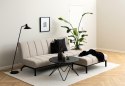 CZARNY OKRĄGŁY STOLIK KAWOWY, METAL, MARMUR, DO SALONU, GLAMOUR LOFT 80 CM