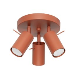 PLAFON SUFITOWY LUMINUS RING, 3X GU10, OCHRA CZERWONA, RUCHOMY REFLEKTOR