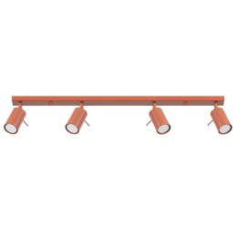 PLAFON SUFITOWY LUMINUS 4XGU10 CZERWONY, LAMPA REFLEKTOR, REGULOWANA, LOFT