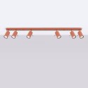 PLAFON LAMPA SUFITOWA LUMINUS RING, 6xGU10, OCHRA CZERWONA, LOFT, 117CM