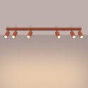 PLAFON LAMPA SUFITOWA LUMINUS RING, 6xGU10, OCHRA CZERWONA, LOFT, 117CM