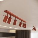 PLAFON LAMPA SUFITOWA LUMINUS RING, 6xGU10, OCHRA CZERWONA, LOFT, 117CM