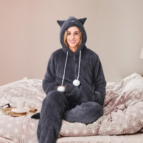Kombinezon Onesie Kot rozmiar XL szara Kombinezon Onesie Kot rozmiar XL szara