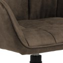 ELEGANCKIE KRZESŁO OBROTOWE DO JADALNI, BRĄZOWE, Z PODŁOKIETNIKAMI, LOFT