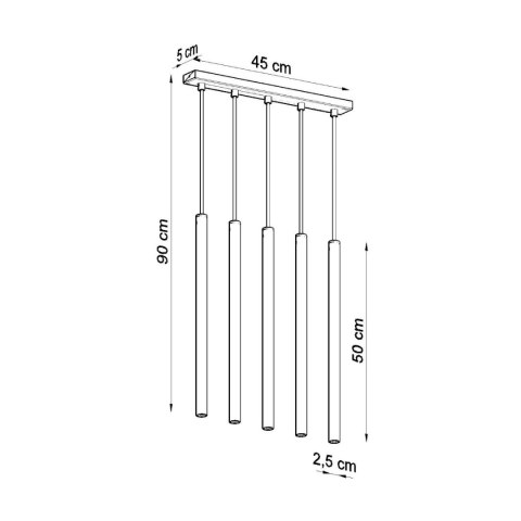 Lampa wisząca PASTELO 5 biała Lampa wisząca PASTELO 5 biała