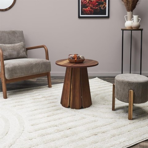 OKRĄGŁY STOLIK BOHO, RUSTYKALNY, ORZECH, 45 CM, DO SALONU, NATURALNY OKRĄGŁY STOLIK BOHO, RUSTYKALNY, ORZECH, 45 CM, DO SALONU, NATURALNY