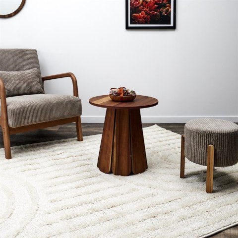 OKRĄGŁY STOLIK BOHO, RUSTYKALNY, ORZECH, 45 CM, DO SALONU, NATURALNY OKRĄGŁY STOLIK BOHO, RUSTYKALNY, ORZECH, 45 CM, DO SALONU, NATURALNY