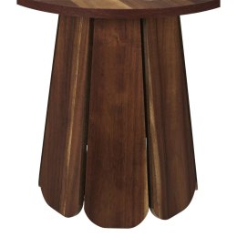 OKRĄGŁY STOLIK BOHO, RUSTYKALNY, ORZECH, 45 CM, DO SALONU, NATURALNY