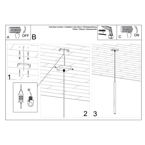 Lampa wisząca PASTELO 1 złota Lampa wisząca PASTELO 1 złota