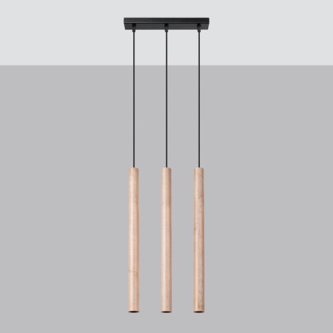 Lampa wisząca PASTELO 3L drewno Lampa wisząca PASTELO 3L drewno