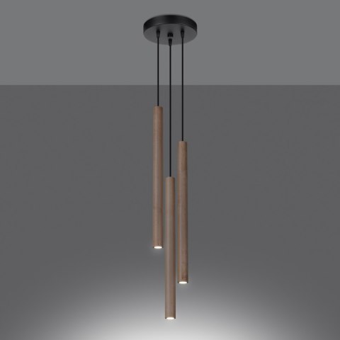Lampa wisząca PASTELO 3P drewno Lampa wisząca PASTELO 3P drewno