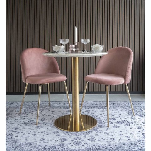 OKRĄGŁY STÓŁ GLAMOUR, ZŁOTY, BIAŁY MARMUR, DO SALONU, 70 CM, ELEGANCKI OKRĄGŁY STÓŁ GLAMOUR, ZŁOTY, BIAŁY MARMUR, DO SALONU, 70 CM, ELEGANCKI
