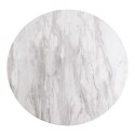 OKRĄGŁY STÓŁ GLAMOUR, ZŁOTY, BIAŁY MARMUR, DO SALONU, 70 CM, ELEGANCKI