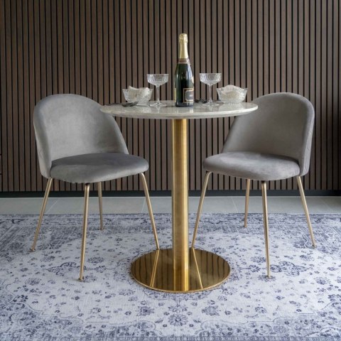 OKRĄGŁY STÓŁ GLAMOUR, ZŁOTY, BIAŁY MARMUR, DO SALONU, 70 CM, ELEGANCKI OKRĄGŁY STÓŁ GLAMOUR, ZŁOTY, BIAŁY MARMUR, DO SALONU, 70 CM, ELEGANCKI