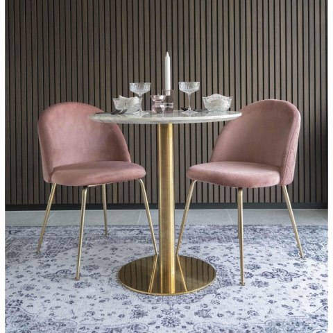 OKRĄGŁY STÓŁ GLAMOUR, ZŁOTY, BIAŁY MARMUR, DO SALONU, 70 CM, ELEGANCKI OKRĄGŁY STÓŁ GLAMOUR, ZŁOTY, BIAŁY MARMUR, DO SALONU, 70 CM, ELEGANCKI