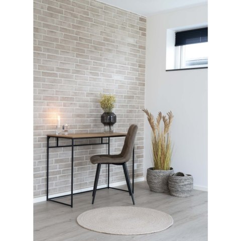 INDUSTRIALNE BIURKO LOFT, CZARNY METAL, DĘBOWY BLAT, 100 CM, KOMPUTEROWE INDUSTRIALNE BIURKO LOFT, CZARNY METAL, DĘBOWY BLAT, 100 CM, KOMPUTEROWE