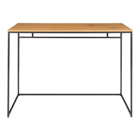 INDUSTRIALNE BIURKO LOFT, CZARNY METAL, DĘBOWY BLAT, 100 CM, KOMPUTEROWE INDUSTRIALNE BIURKO LOFT, CZARNY METAL, DĘBOWY BLAT, 100 CM, KOMPUTEROWE