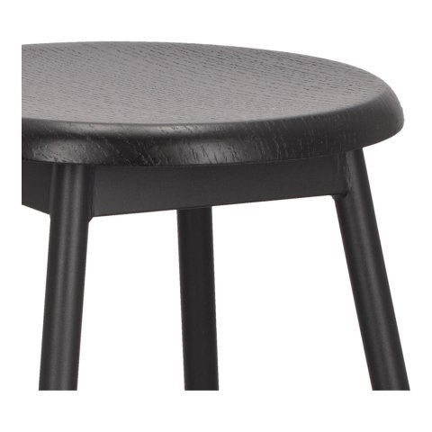 CZARNY HOKER DUBLIN, DREWNIANY, LOFT, OKRĄGŁY, NOWOCZESNY, DO KUCHNI, 65 CM CZARNY HOKER DUBLIN, DREWNIANY, LOFT, OKRĄGŁY, NOWOCZESNY, DO KUCHNI, 65 CM