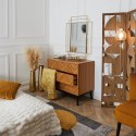 SKANDYNAWSKA KOMODA RETRO, JODEŁKA, 3 SZUFLADY, DĄB, DO SALONU, 90 CM